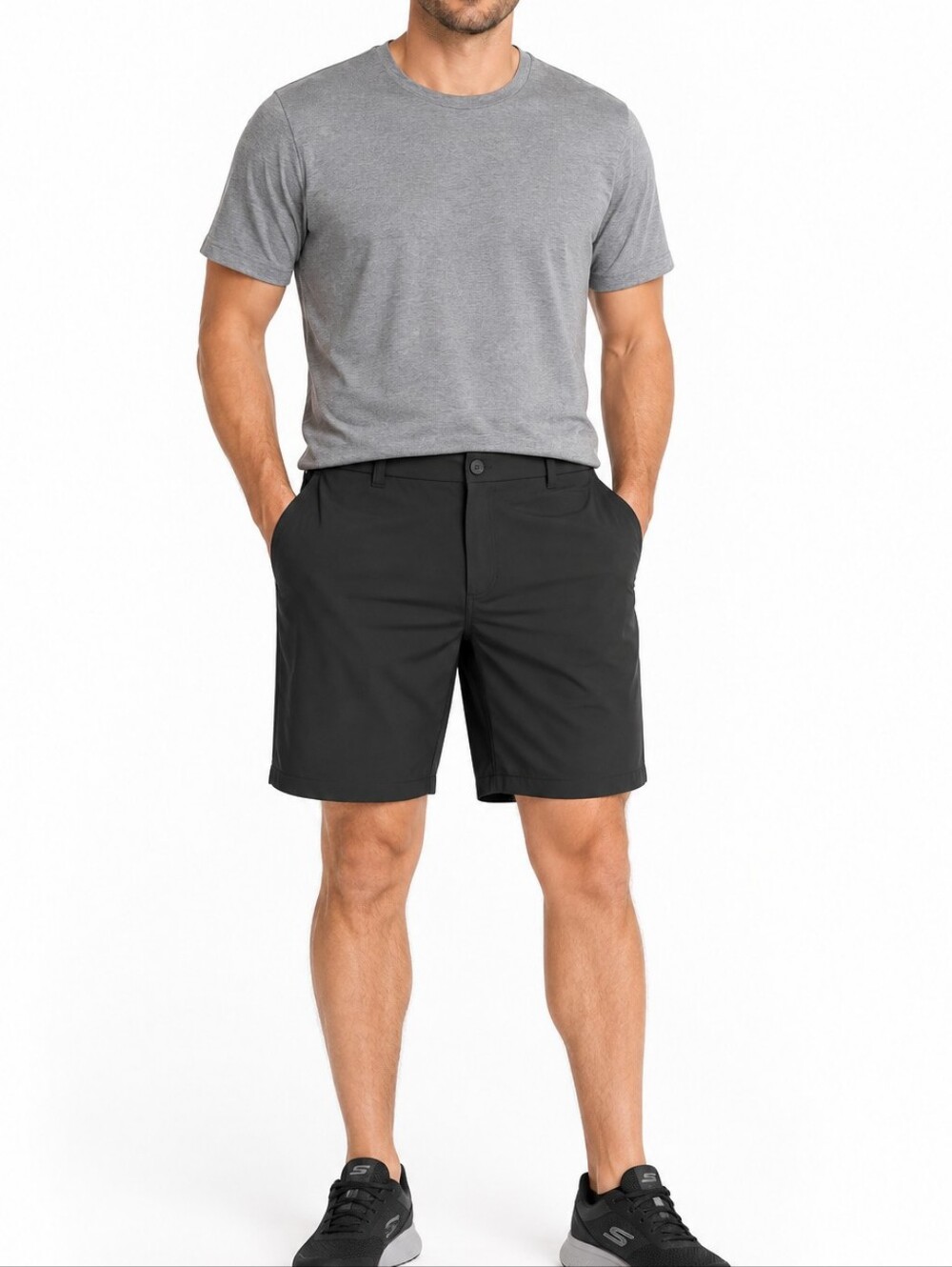 Skechers Men's "Go Walk" Shorts , Black , Size 40